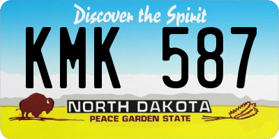 ND license plate KMK587