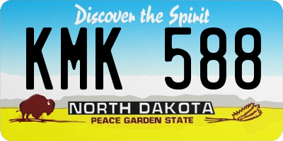 ND license plate KMK588