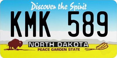 ND license plate KMK589