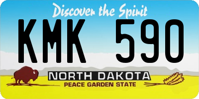 ND license plate KMK590