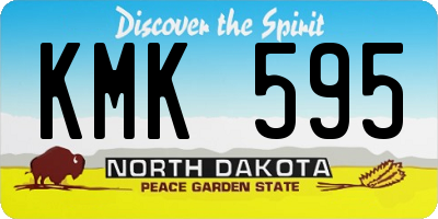 ND license plate KMK595