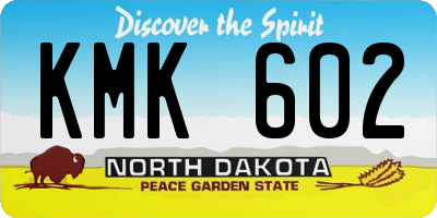 ND license plate KMK602