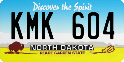 ND license plate KMK604