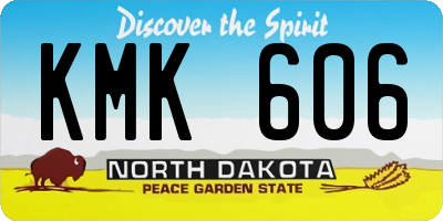 ND license plate KMK606