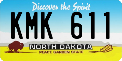 ND license plate KMK611