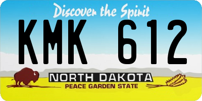 ND license plate KMK612