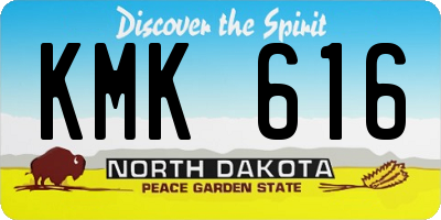 ND license plate KMK616