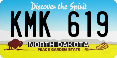 ND license plate KMK619