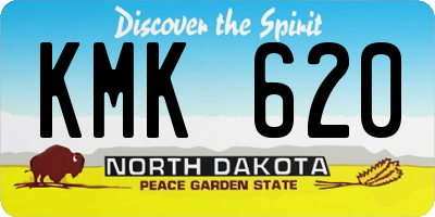 ND license plate KMK620