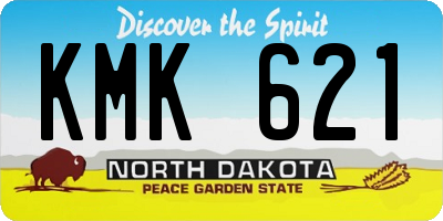ND license plate KMK621