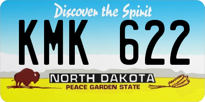 ND license plate KMK622