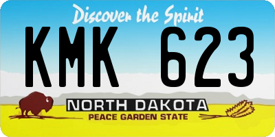 ND license plate KMK623