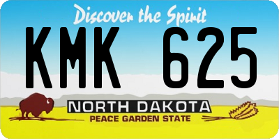 ND license plate KMK625