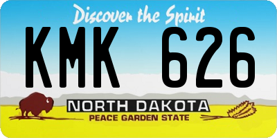 ND license plate KMK626