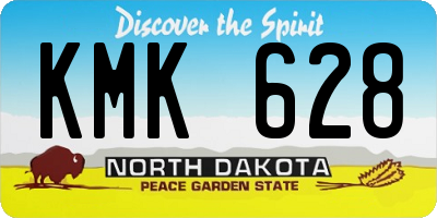 ND license plate KMK628