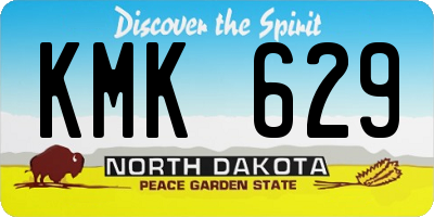 ND license plate KMK629