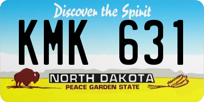 ND license plate KMK631