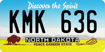 ND license plate KMK636