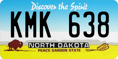 ND license plate KMK638