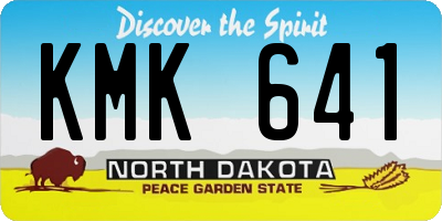 ND license plate KMK641