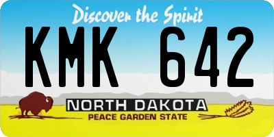 ND license plate KMK642