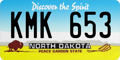 ND license plate KMK653