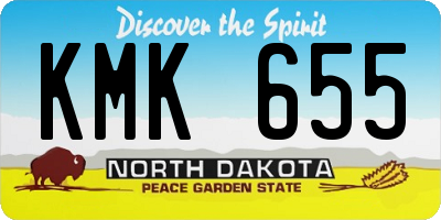 ND license plate KMK655