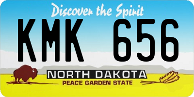 ND license plate KMK656