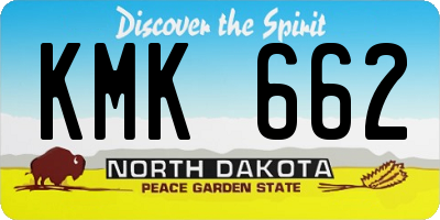 ND license plate KMK662
