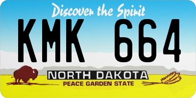 ND license plate KMK664