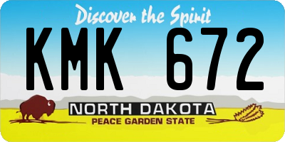 ND license plate KMK672