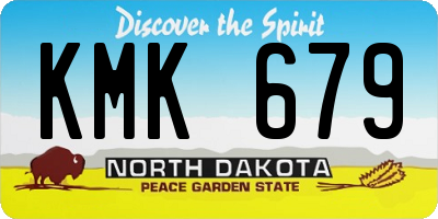 ND license plate KMK679