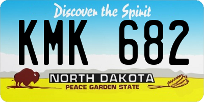 ND license plate KMK682