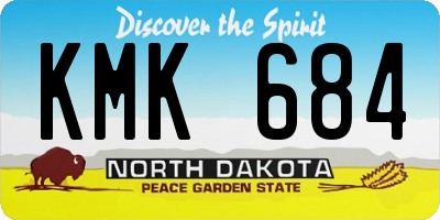 ND license plate KMK684