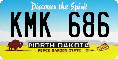 ND license plate KMK686