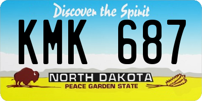 ND license plate KMK687