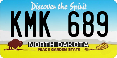 ND license plate KMK689