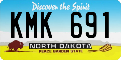 ND license plate KMK691