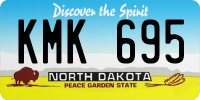 ND license plate KMK695