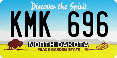ND license plate KMK696