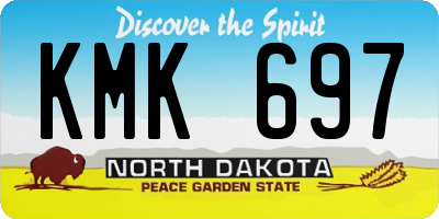 ND license plate KMK697
