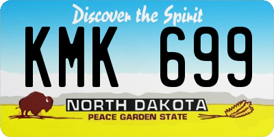 ND license plate KMK699