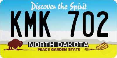 ND license plate KMK702