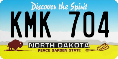 ND license plate KMK704