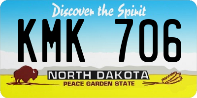 ND license plate KMK706