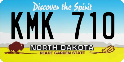 ND license plate KMK710