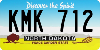 ND license plate KMK712