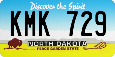 ND license plate KMK729