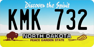 ND license plate KMK732