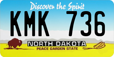 ND license plate KMK736